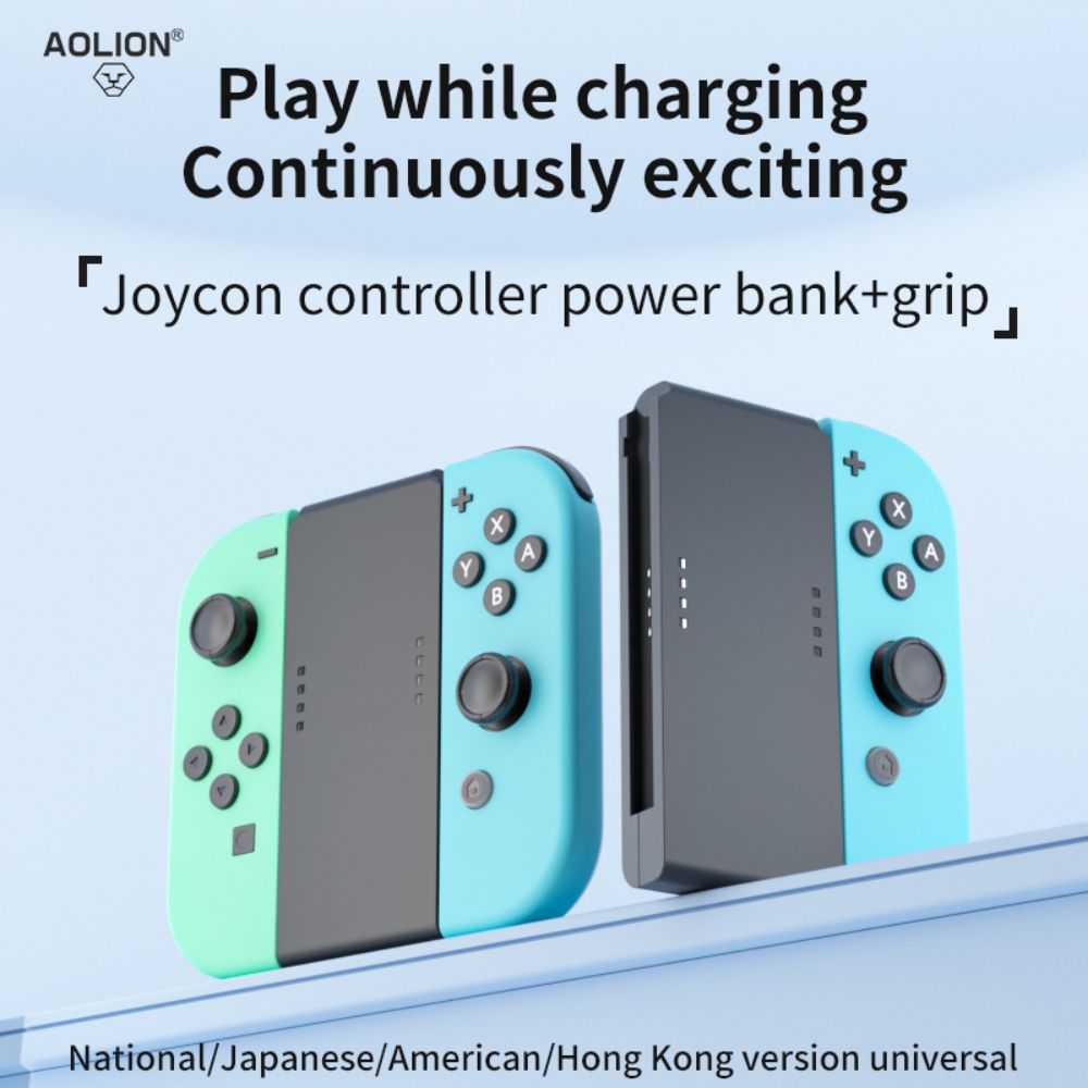 Gaming Kit Accessories Nintendo Switch - AOLION Grip Pengisi Daya Portabel Joncon