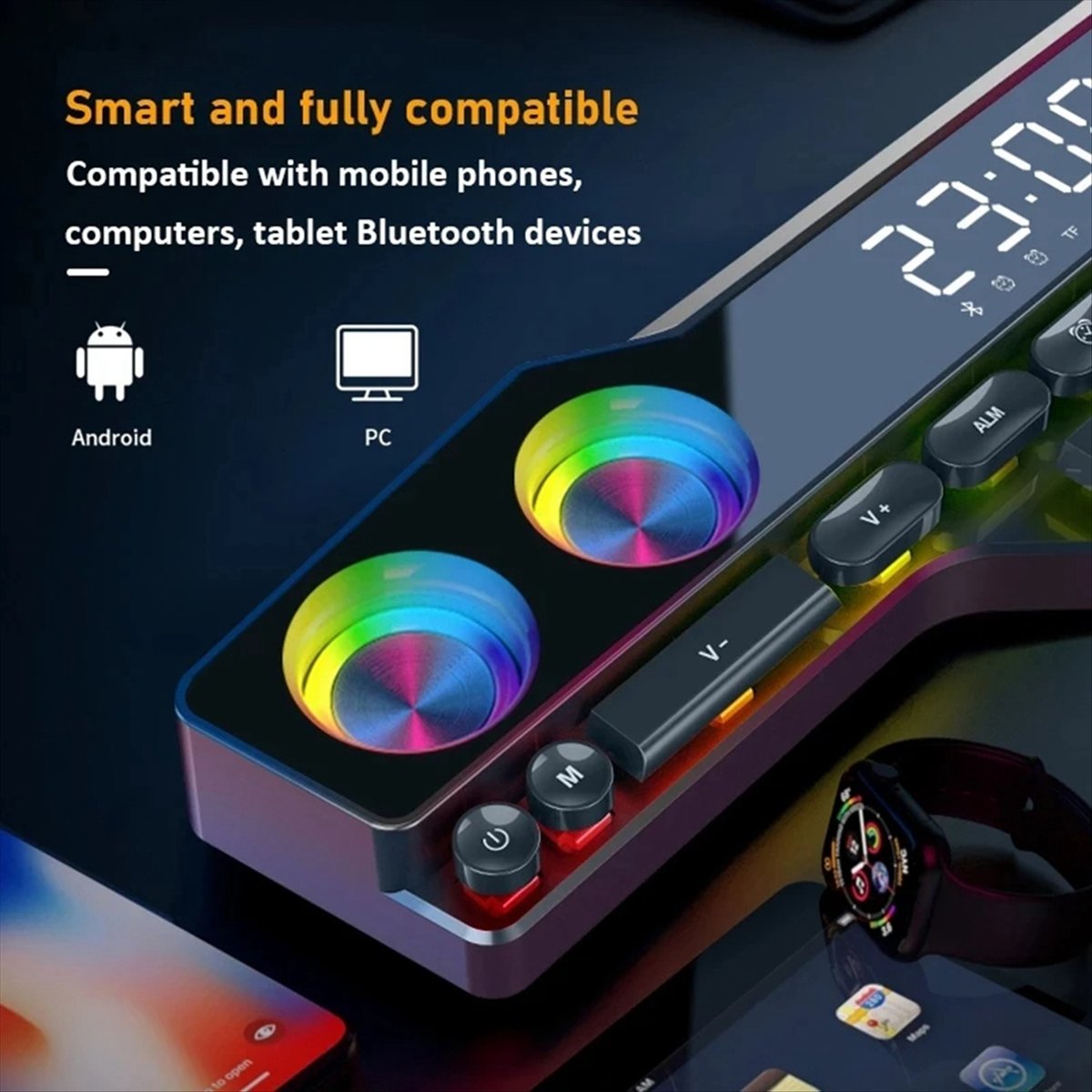 Gaming Accessories Kit - DTC5 V18 Speaker Warna-warni Dazzle untuk