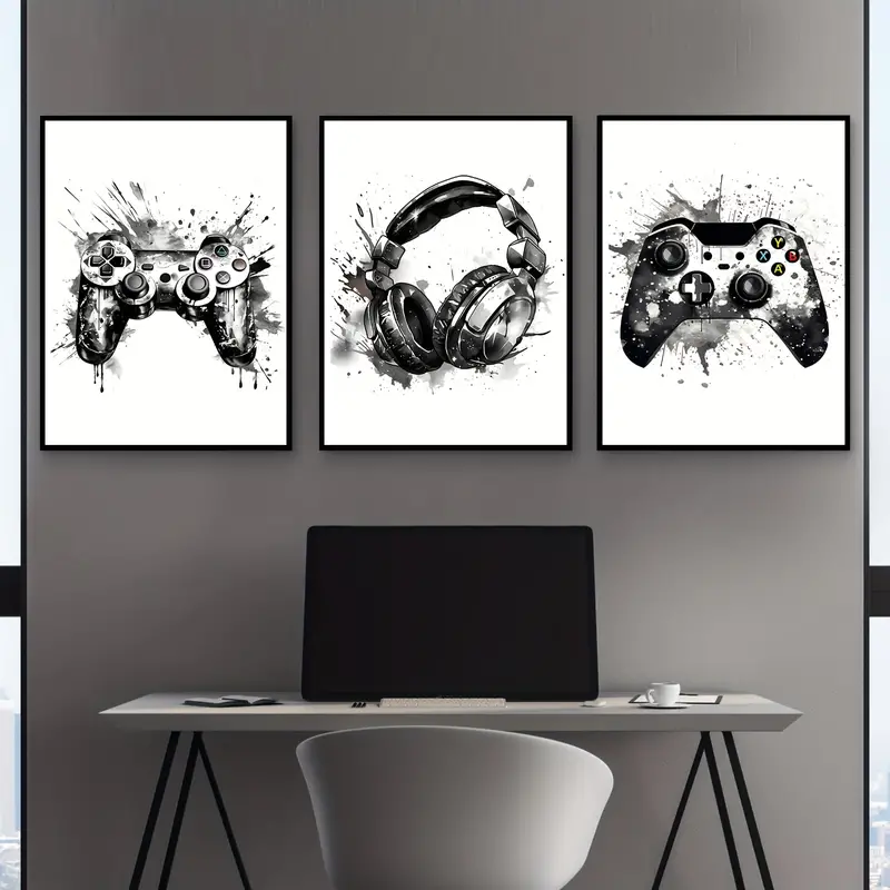 Gaming Accessories For Bedroom - 3pcs Lukisan Kanvas Tanpa Bingkai 3pcs/set