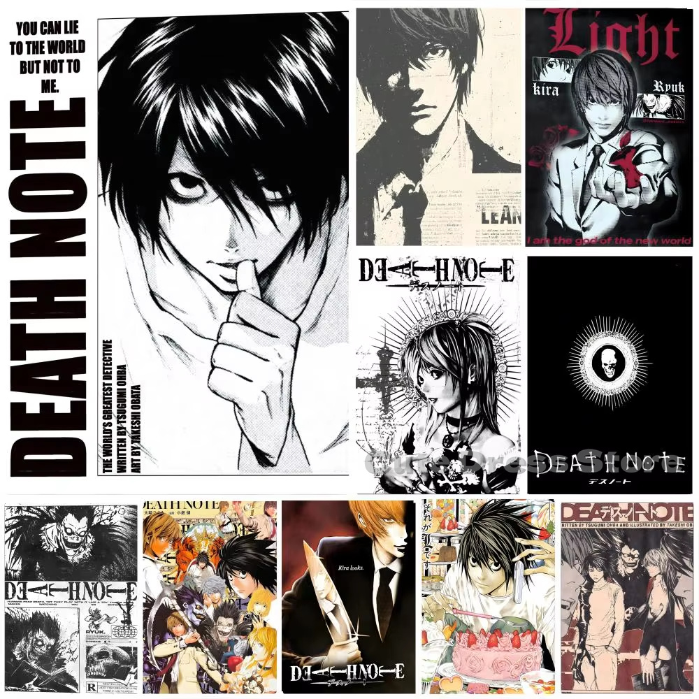 Gaming Accessories For Bedroom - Lukisan Kanvas Death Note Tanpa Bingkai,