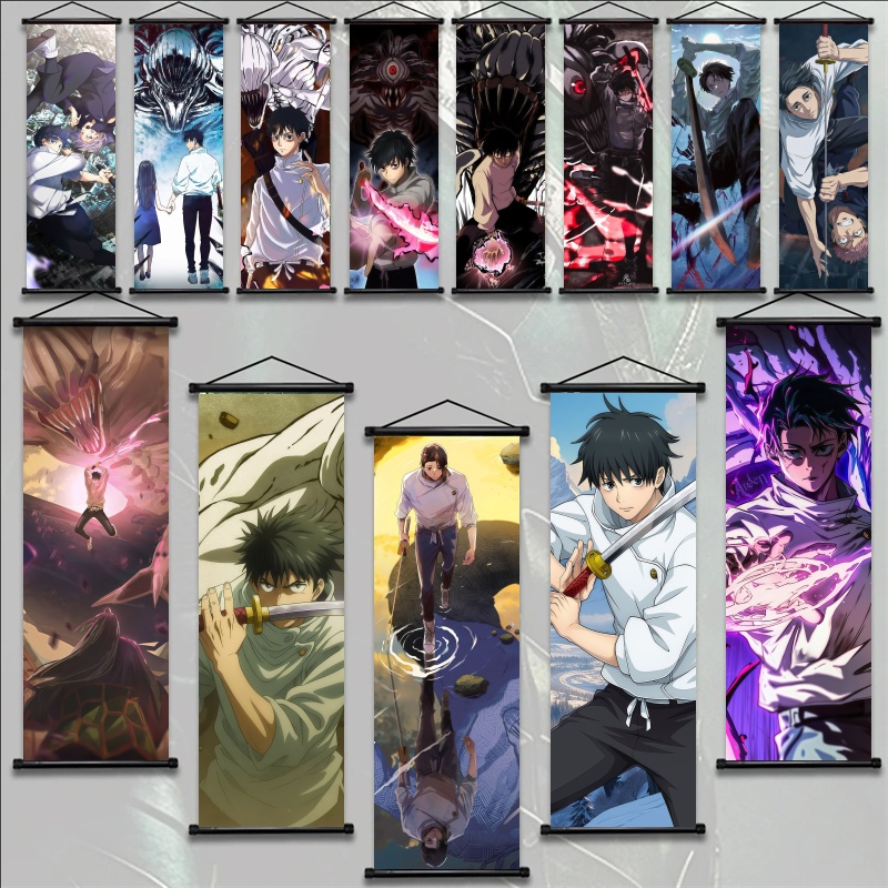 Gaming Accessories For Bedroom - Jujitsu Kaisen Fushiguro Megumi Hanging Scroll,