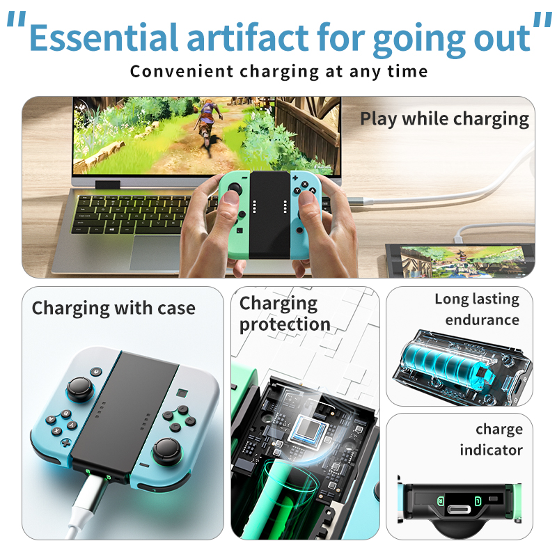 AOLION Grip Pengisi Daya Porta - Gaming Kit Accessories Nintendo Switch ulasan dan harga