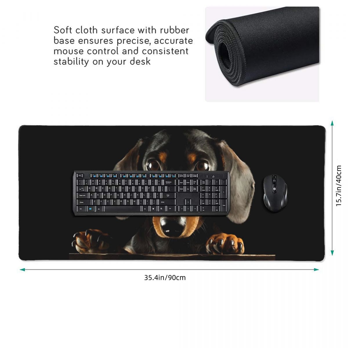Alas Mouse Besar Hitam Potret  - Gaming Accessories Photo ulasan dan harga