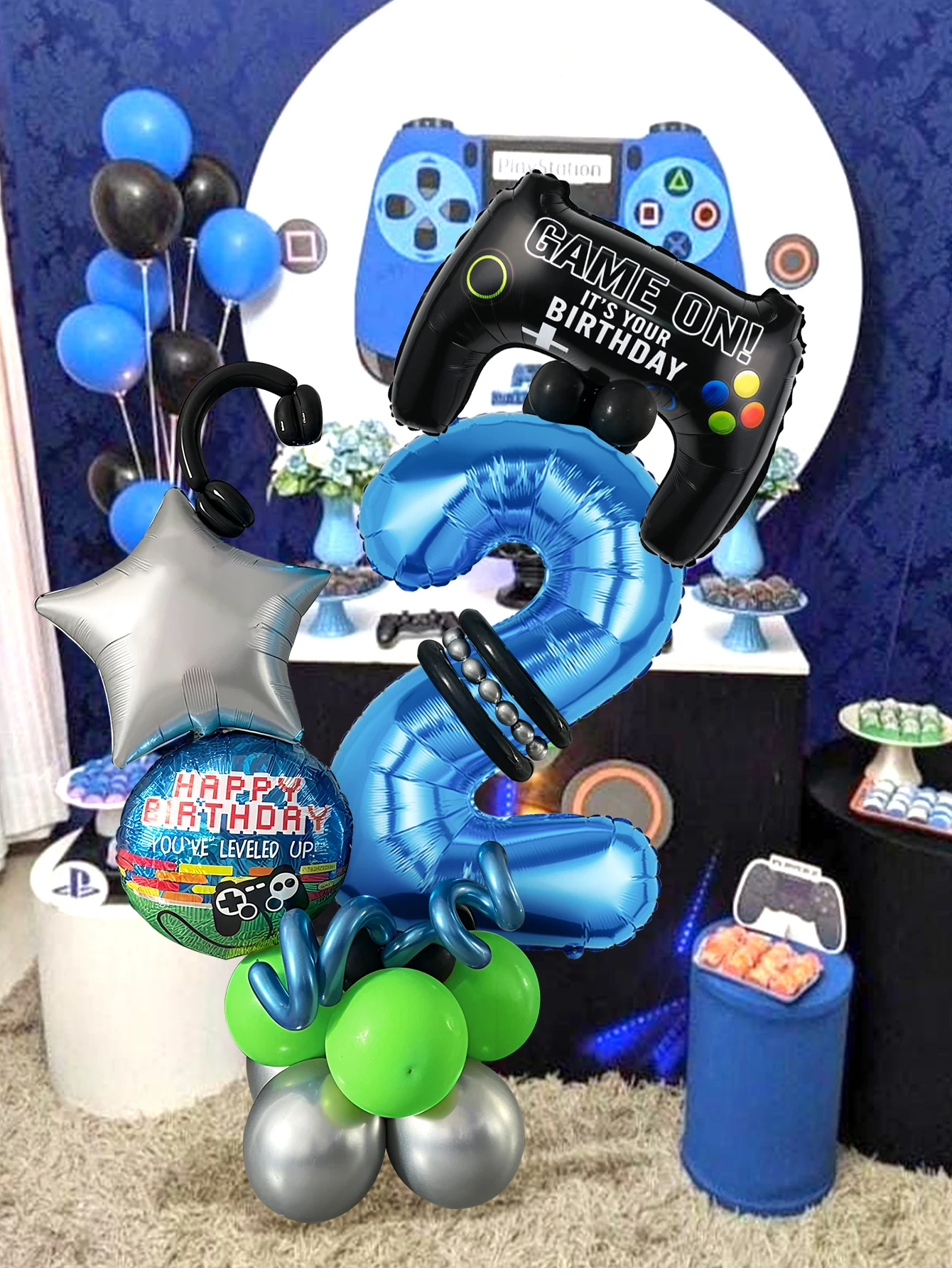 32PCS Perlengkapan Balon Tema  - Gaming Accessories Boys ulasan dan harga