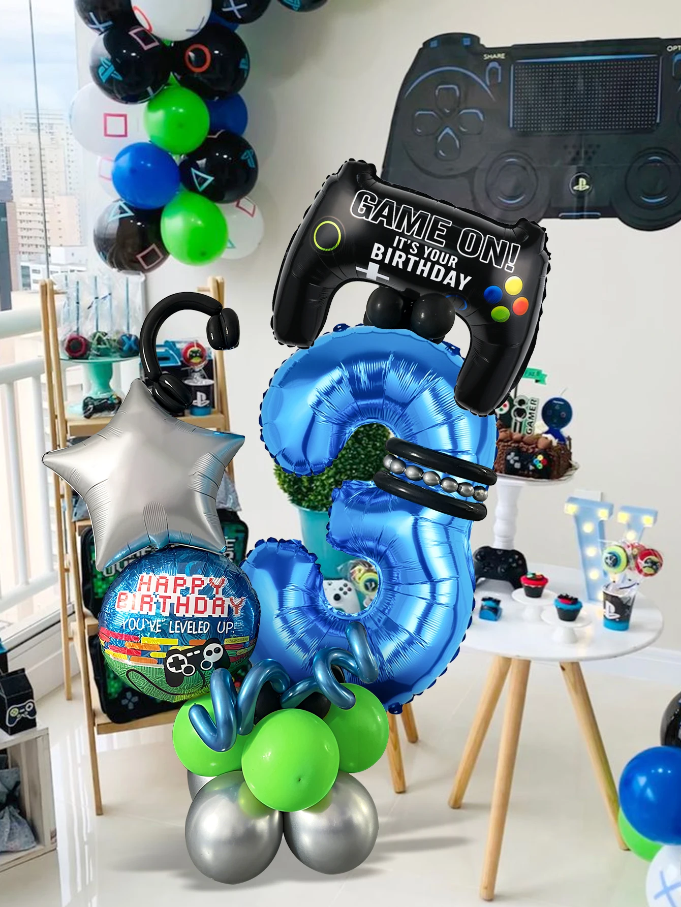 32PCS Perlengkapan Balon Tema  - Gaming Accessories Boys ulasan dan harga