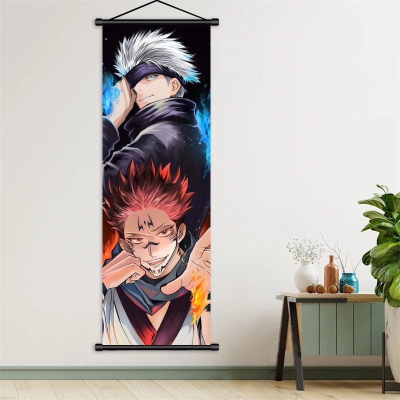 Poster Kain Seni Anime Jujutsu - Gaming Accessories For Bedroom ulasan dan harga