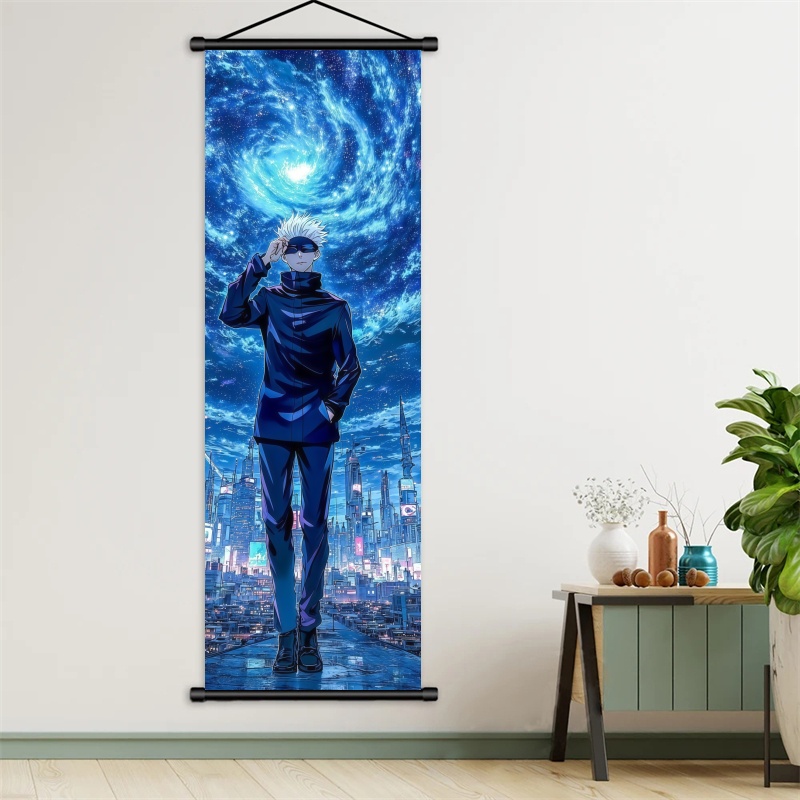 Poster Kain Seni Anime Jujutsu - Gaming Accessories For Bedroom ulasan dan harga