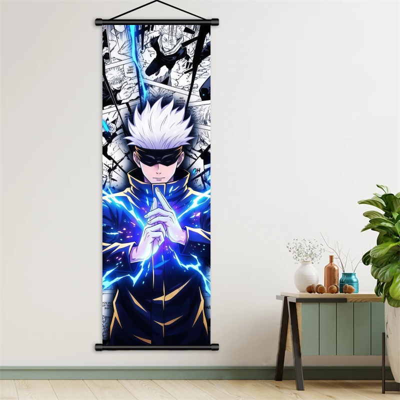 Poster Kain Seni Anime Jujutsu - Gaming Accessories For Bedroom ulasan dan harga